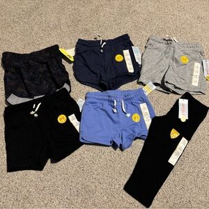 Girls (6) items NWT Cat & Jack Kids Shorts Set - Black, Blue, Gray -